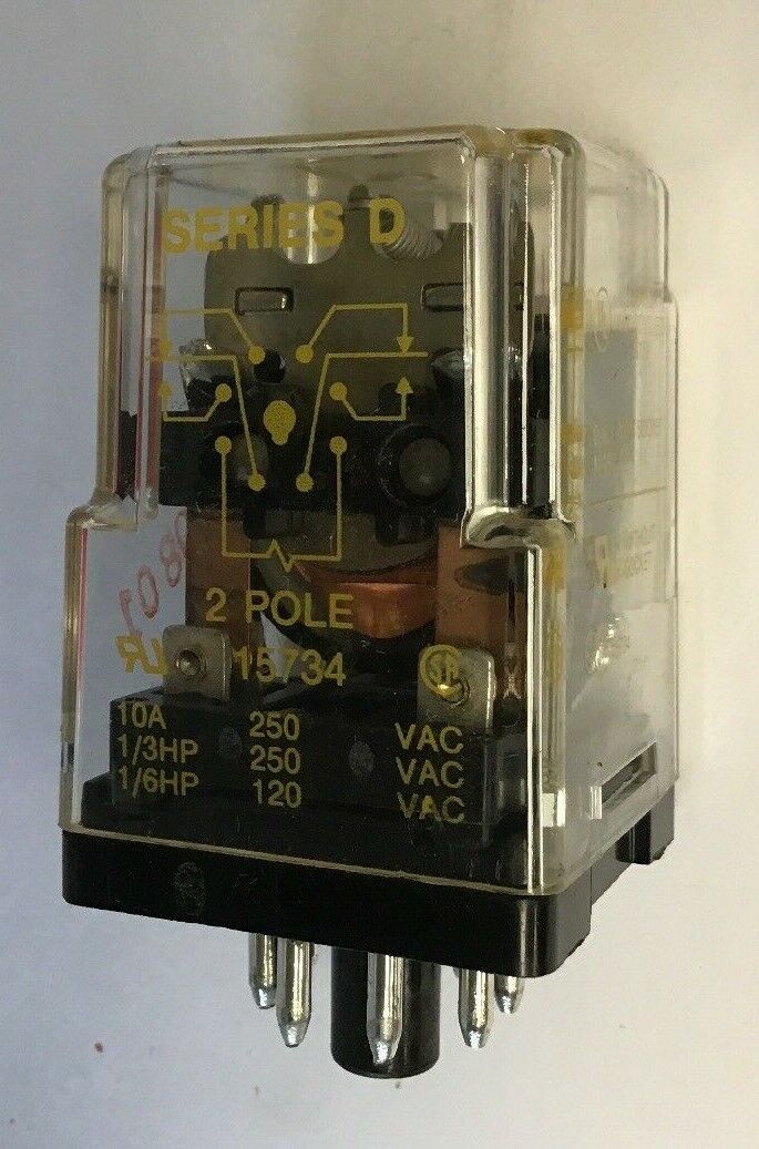 SQUARE D 8501 KP-12V36 GENERAL PURPOSE RELAY CONTACTS DPDT 10A COIL 12V 50/60HZ