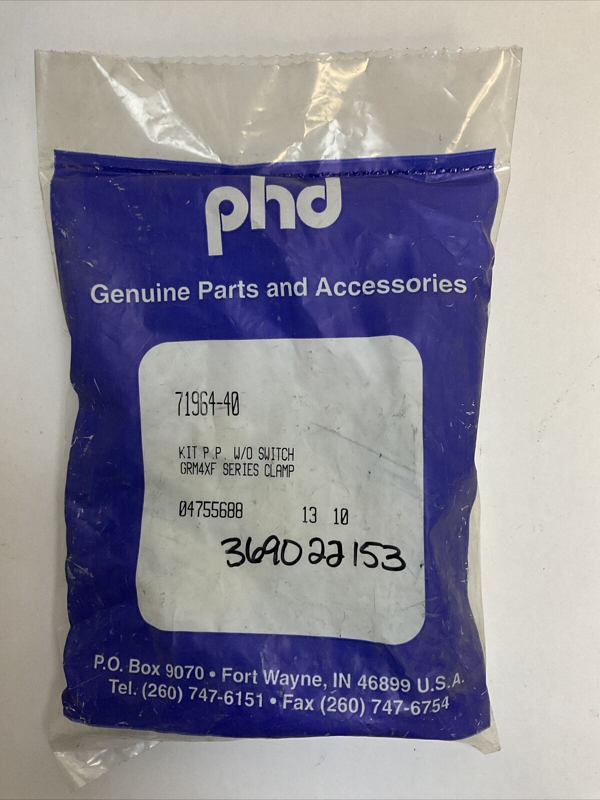 PHD 71964-40 KIT P.P. W/O SWITCH GRM4XF SERIES CLAMP 04755688