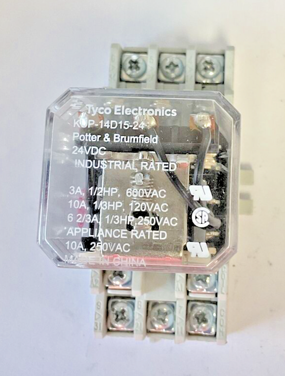 TYCO KUP-14D15-24 RELAY 24VDC W/ ALLEN BRADLEY 700-HN154 SER.A 15A ***LOTOF4***