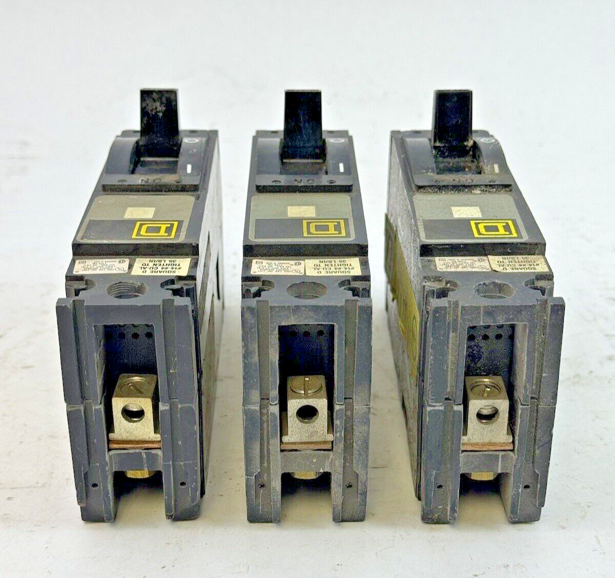 SQUARE D **LOT OF 3** FAL14020 - CIRCUIT BREAKERS - 1 POLE/ 20A/ 120 VAC 120 VDC
