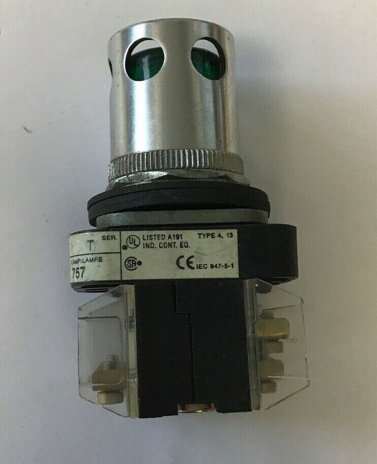 ALLEN BRADLEY 800T-QB24 SER T 24VAC/VDC PUSH BUTTON GREEN