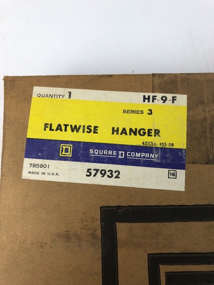 SQUARE D FLATWISE HANGER HF-9-F SERIES 3 *BRAND NEW*