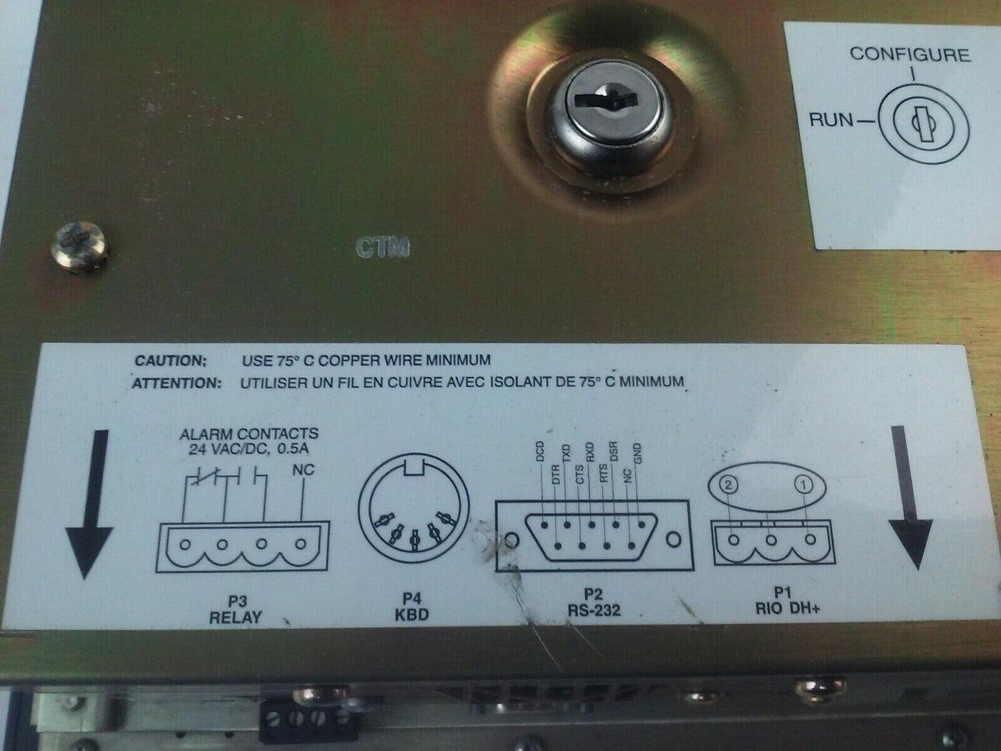 ALLEN BRADLEY 2711E-T10C6 SER. D REV. A PANELVIEW 1000E TERMINAL FRN 5.14