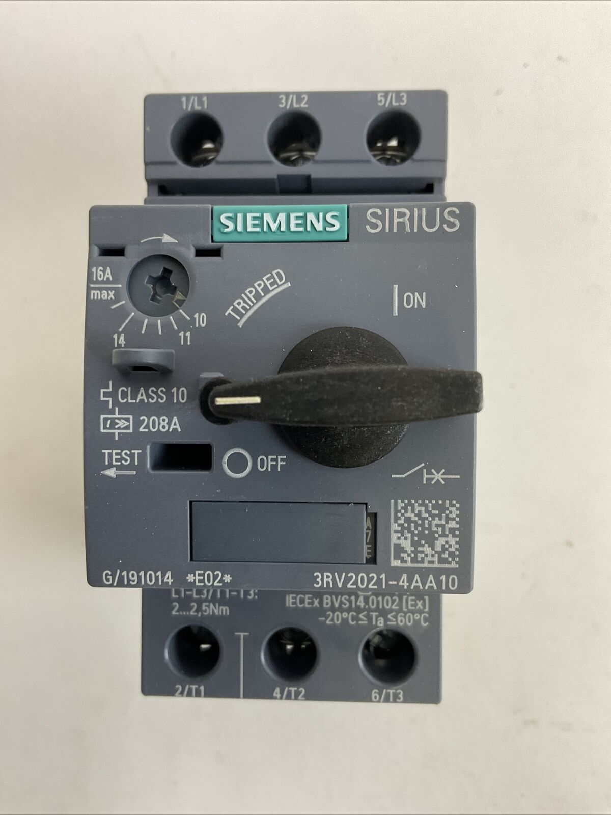 SIEMENS 3RV2021-4AA10 CIRCUIT BREAKER 10-16A