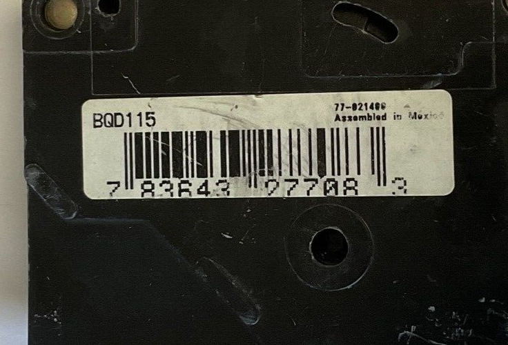 SIEMENS BQD115 CIRCUIT BREAKER 15AMP 1POLE 277VAC/125VDC TYPE BQD ***LOTOF3***