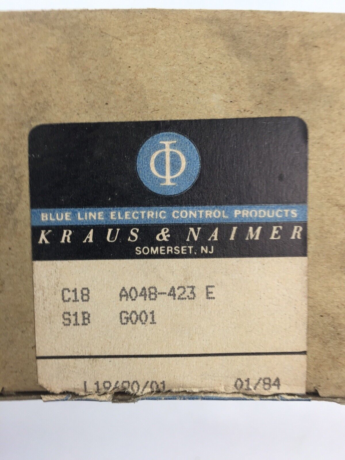 KRAUS & NAIMER C18-A048-423 ROTARY SWITCH 600VAC 20AMP 10HP 3 PHASE 4 POSITION
