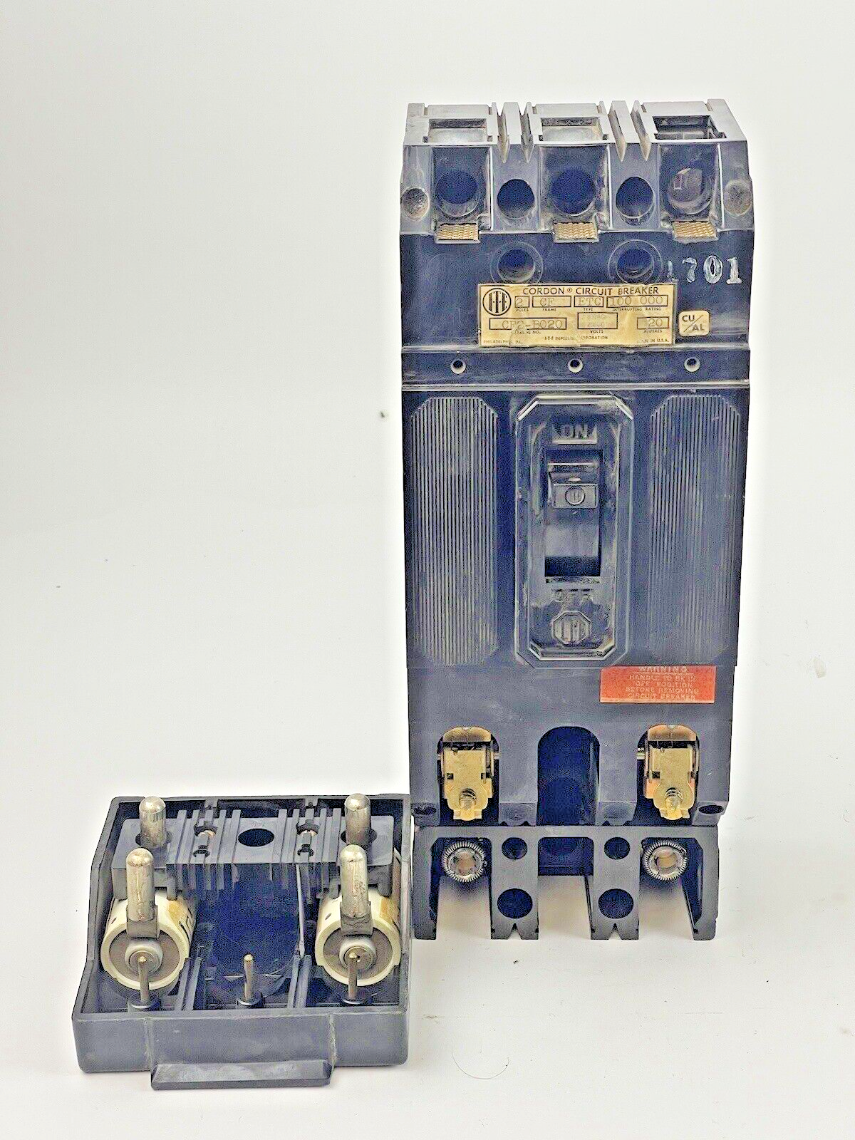 ITE - CF2-B020 - FUSED CIRCUIT BREAKER -20 A, 800 VAC/ 250 VDC, 2 POLE, ETC TYPE