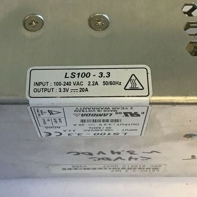 LAMBDA LS100-3.3 POWER SUPPLY 100-240VAC 2.2A 50/60HZ