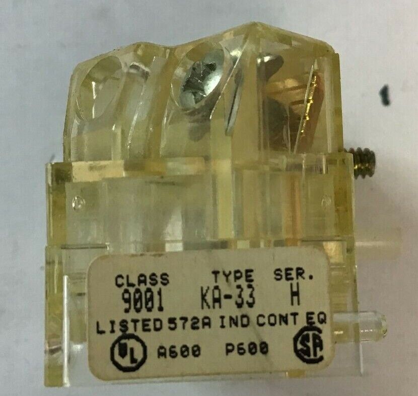 SQUARE D 9001 KA33 CONTACT BLOCK SER.H