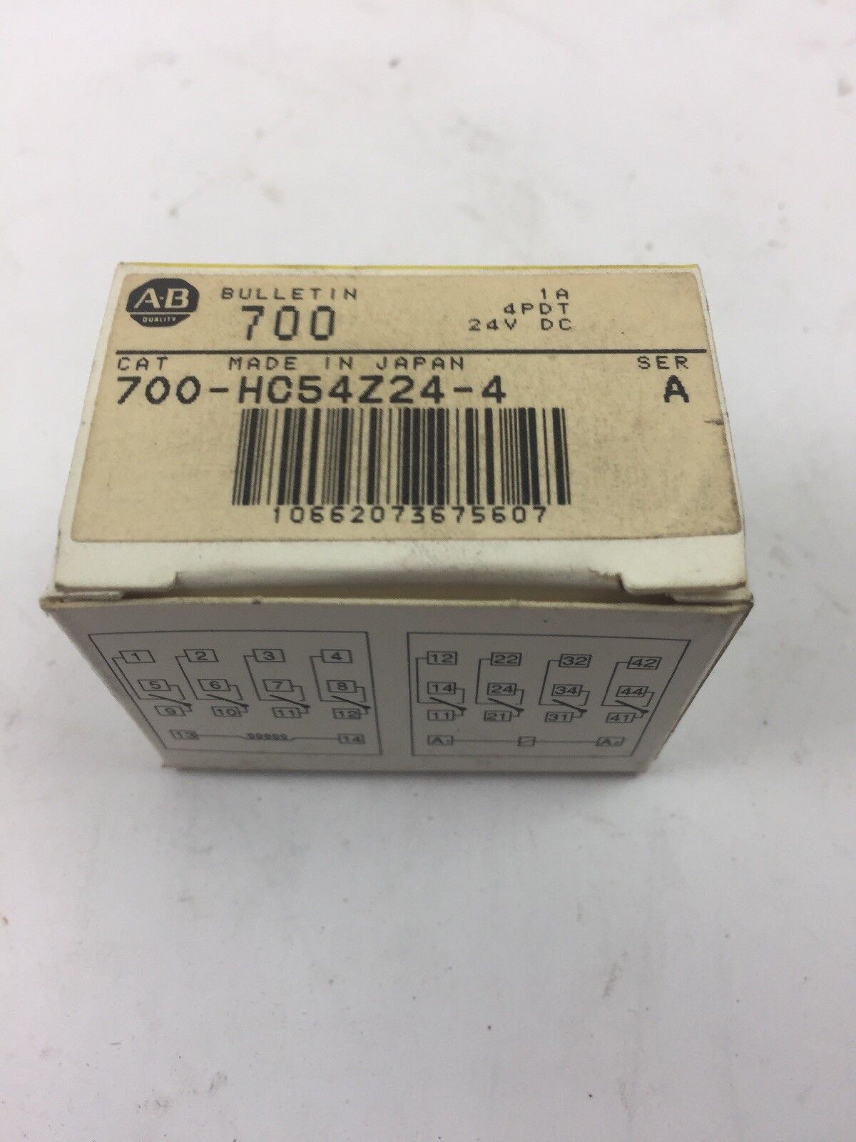 ALLEN BRADLEY 700HC54Z24-4 CONTROL RELAY 1A 4PDT 24VDC SERIES A