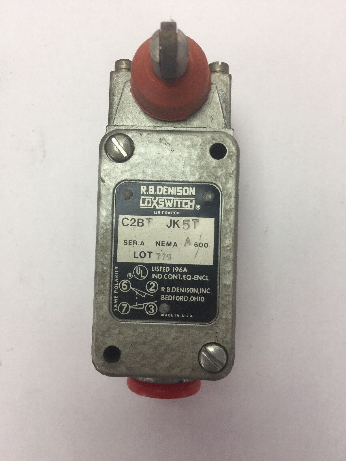 R.B. DENISON LOXSWITCH C2BTJK5T LIMIT SWITCH