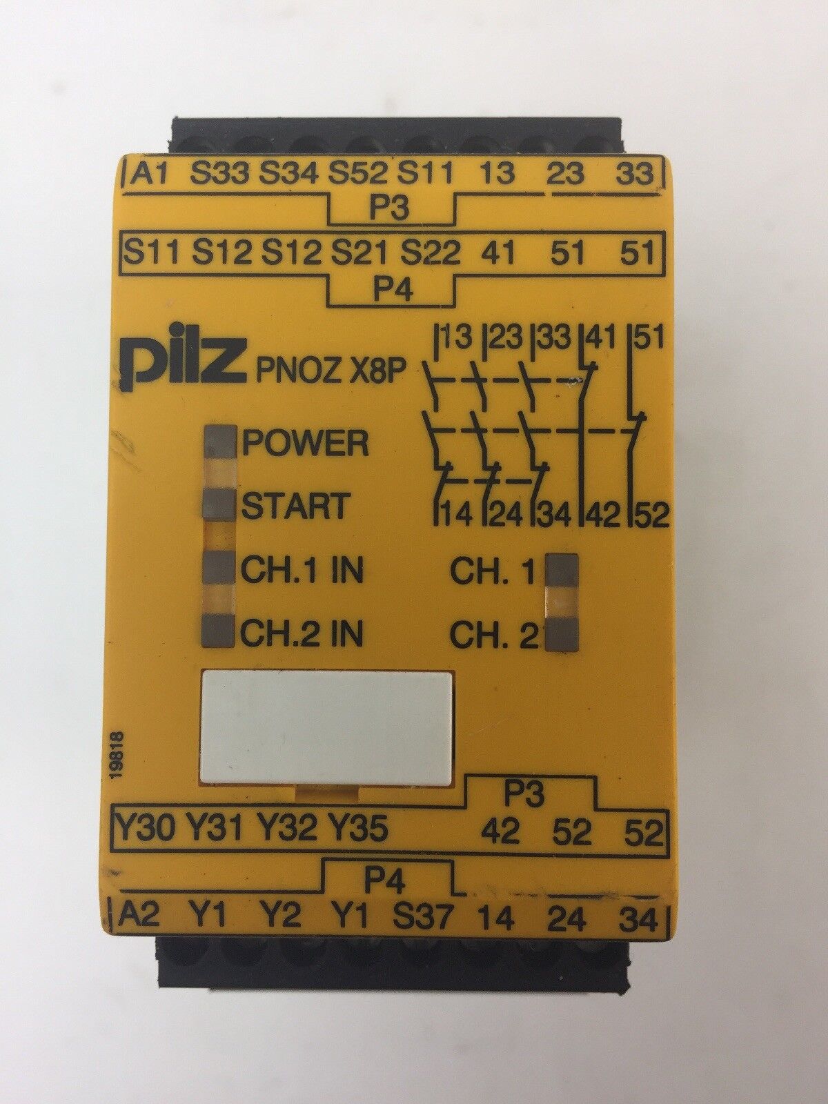 PILZ PNOZ X8P 24 VDC 3N/O 2N/C 2SO SAFETY RELAY 24 VDC