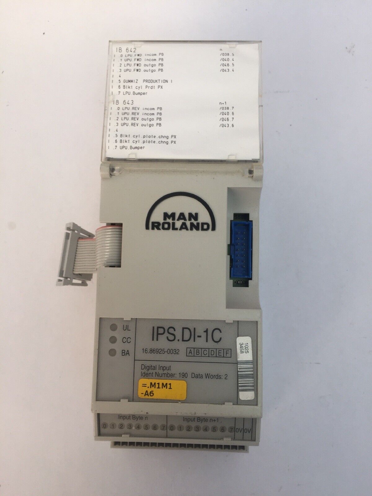 MAN ROLAND IPS.DI-1C DIGITAL INPUT MODULE