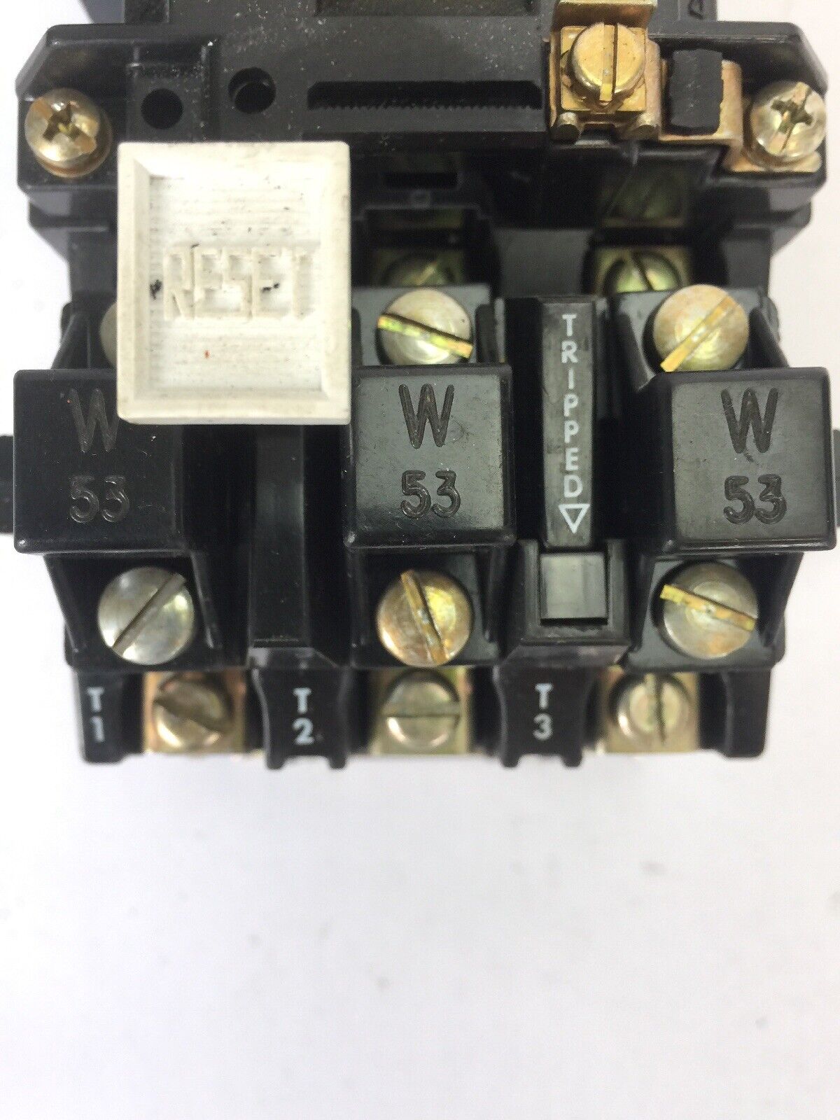ALLEN BRADLEY 509-B0D SIZE 1 STARTER 600VAC 27AMP 10HP W53 HEATERS 120V COIL