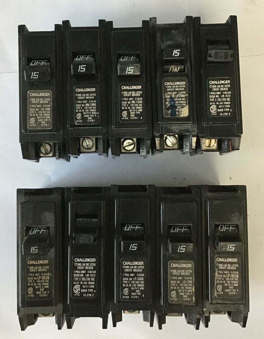 CHALLENGER/SYLVANIA C115 CIRCUIT BREAKER TYPE C CLASS CTL***LOTOF10***