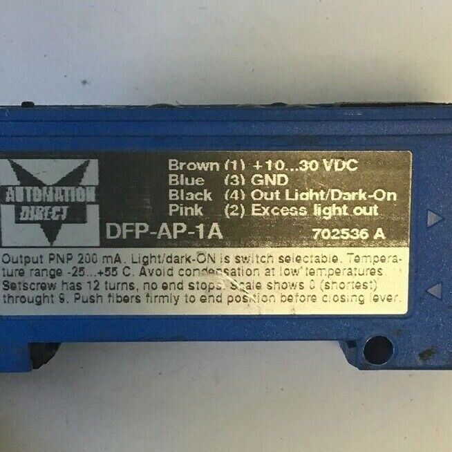 AUTOMATION DIRECT DFP-AP-1A FIBER OPTIC AMPLIFIER 30VDC