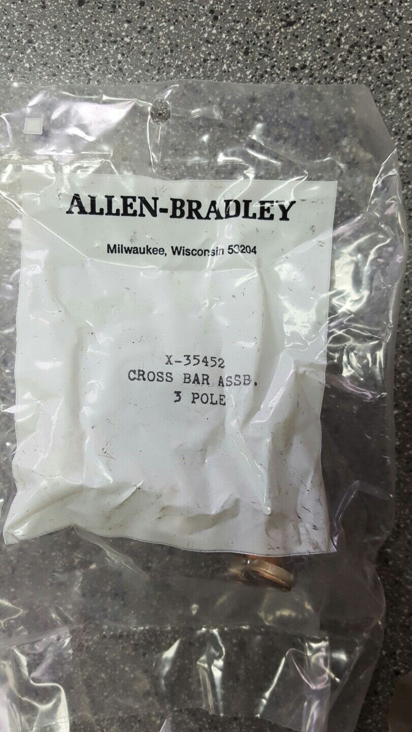 ALLEN BRADLEY X-35452 CROSS BAR ASSEMBLY 3 N.O. CONTACTS, 3P, (LOT OF 2) NEW