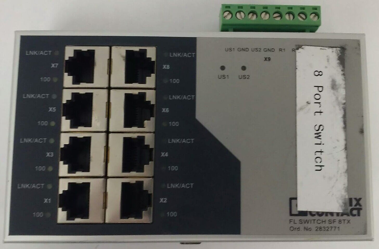 PHOENIX CONTACT FL SWITCH SF 8TX 24VDC.240mA, 8 PORT ETHERNET SWITCH