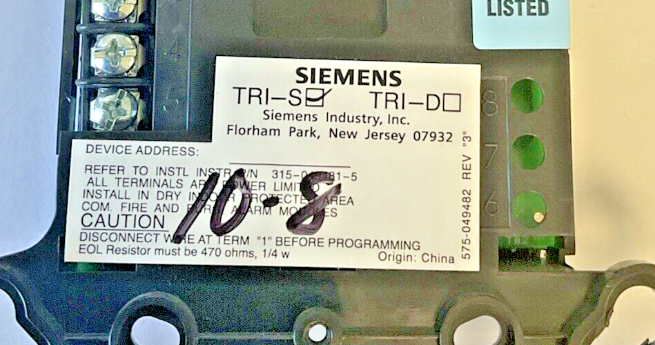SIEMENS TRI-S 500-896225 INPUT INTERFACE RELAY 575-049482 REV.3