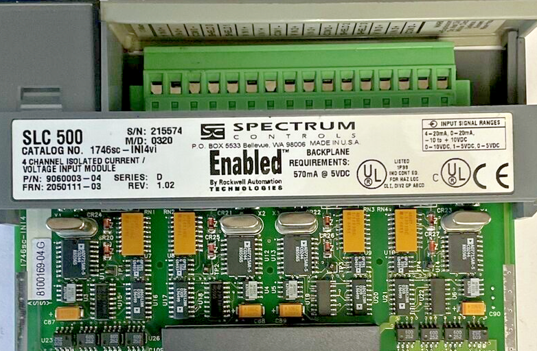 ALLEN BRADLEY 1746SC-INI4VI 4 CHANNEL INPUT MODULE SER.D REV.1.02