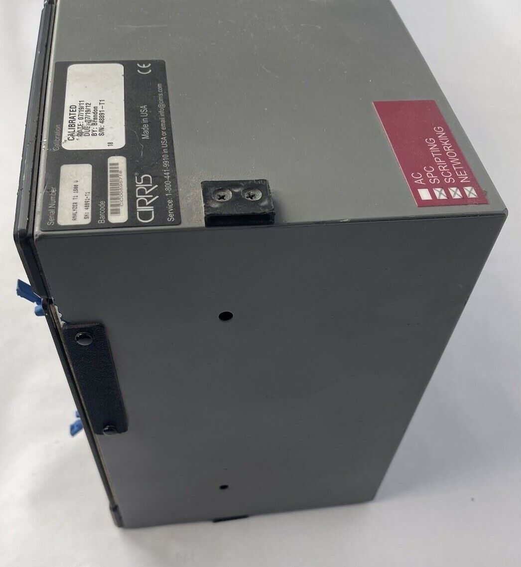 CIRRIS ANALYZER T1 1500V SIGNATURE TOUCH 1 TOUCH SCREEN TECHNOLOGY AHED-64