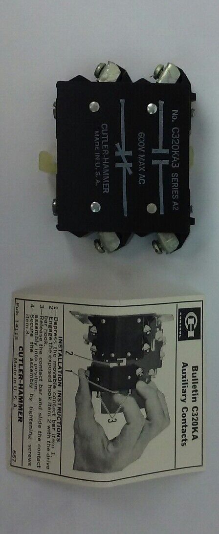 CUTLER HAMMER N.O. N.C. C320KA3