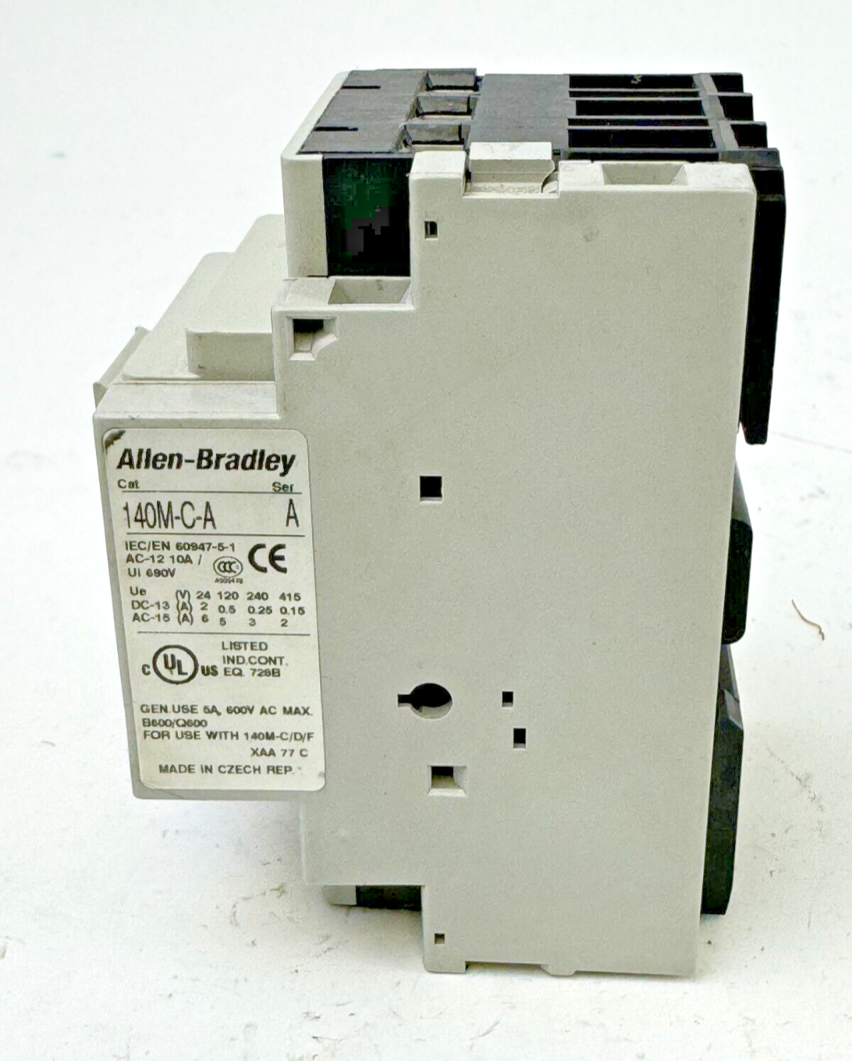 ALLEN-BRADLEY - 140M-C2E-B16 SER. C - MOTOR PROTECTOR + 140M-C-A SER. A AUX. CON