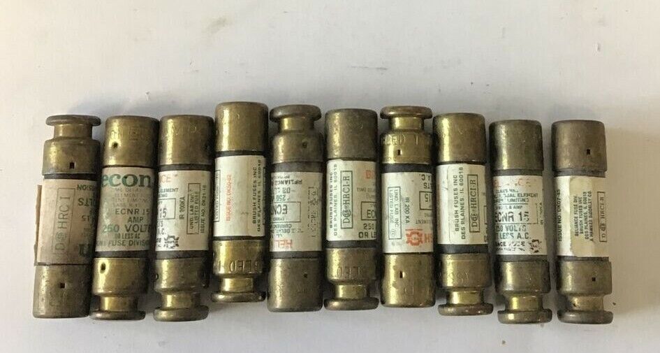 RELIANCE/ECON ECNR 15 FUSE CLASS RK5 TIME DELAY 250VAC***LOTOF10***