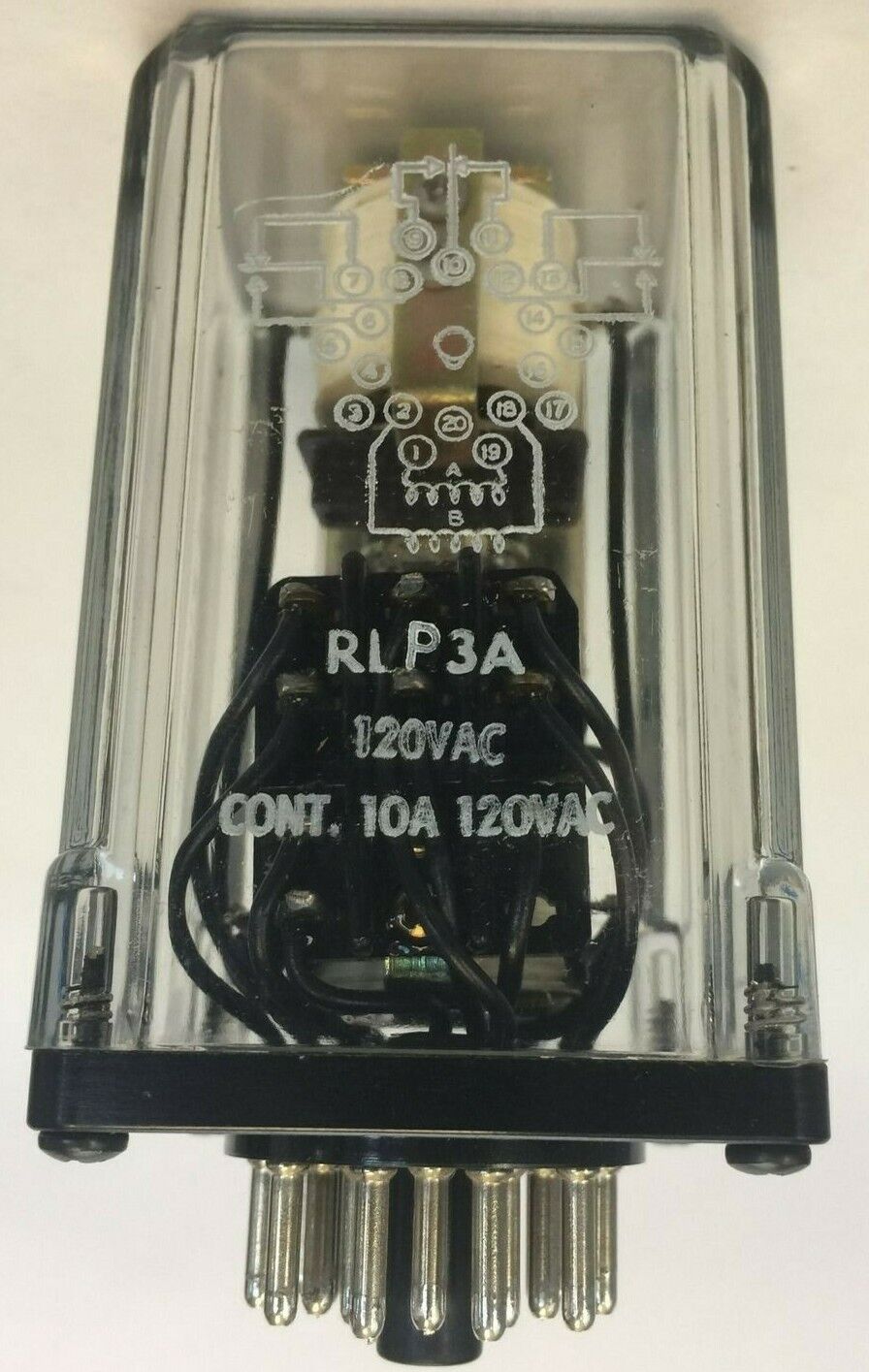LINE ELECTRIC RLP3A 20 PIN RELAY 120VAC 10A