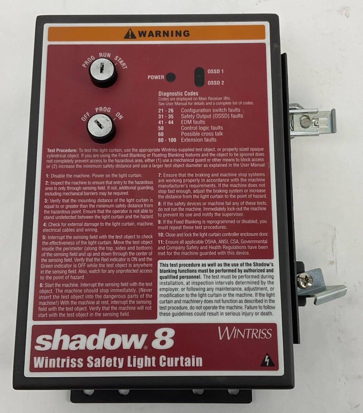 WINTRISS 9685501 SAFETY LIGHT CURTAIN 240VAC 50/60HZ