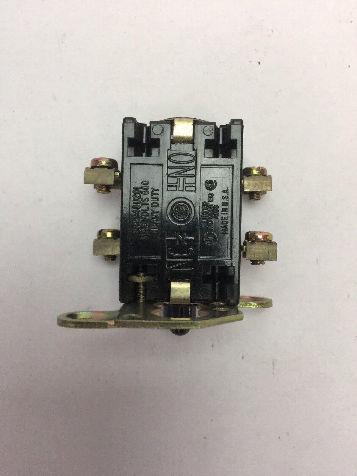 GE CR2940U202 HEAVY DUTY OILTIGHT CONTACT BLOCK 600V 1 NO 1 NC CONT