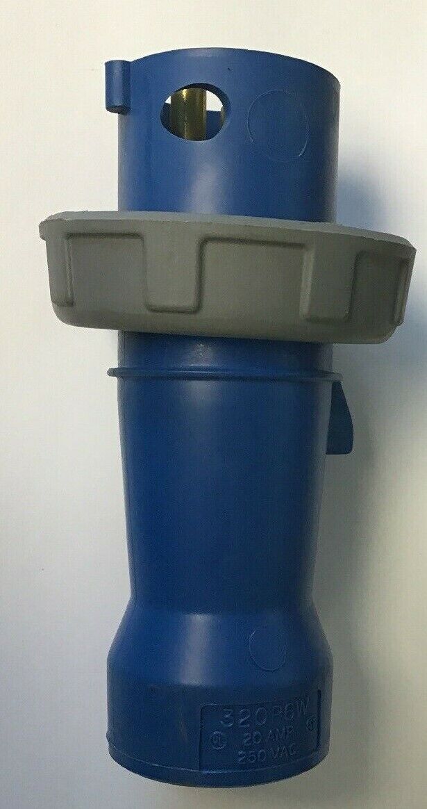 HUBBELL 320P6W PIN & SLEEVE WATERTIGHT PLUG 20A 250VAC