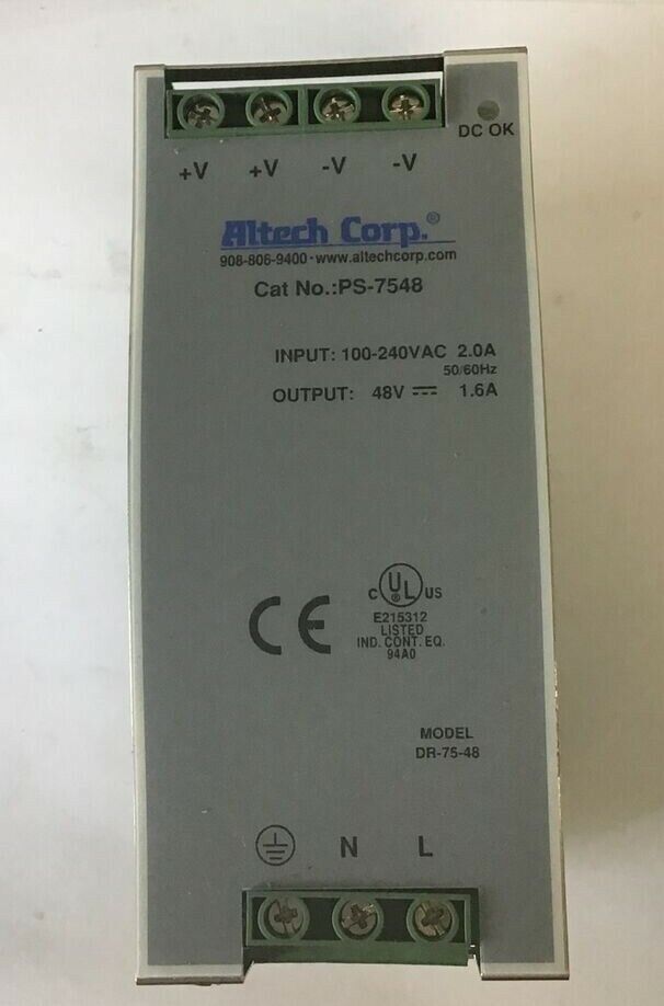 ALTECH CORP PS-7548 POWER SUPPLY 2.0A 100-240VAC 48VDC