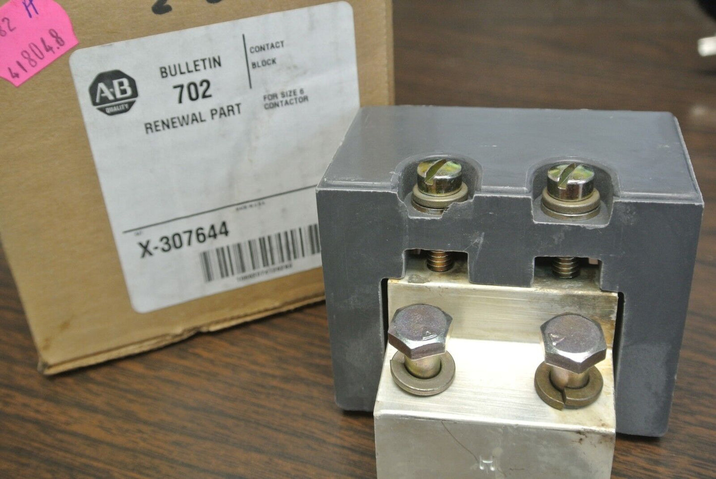 ALLEN-BRADLEY X-307644 CONTACT BLOCK / SIZE 6 / BULLETIN 702 / NEW SURPLUS