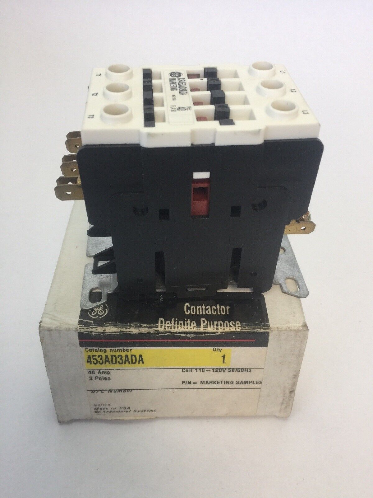 GE CR453AD3ADA CONTACTOR 40 AMPS 3 POLE COIL 110-120V 50/60HZ