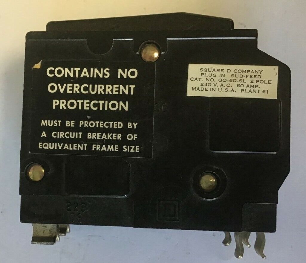 SQUARE D QO-60-SL PLUG IN SUB-FEED 240VAC 60AMP