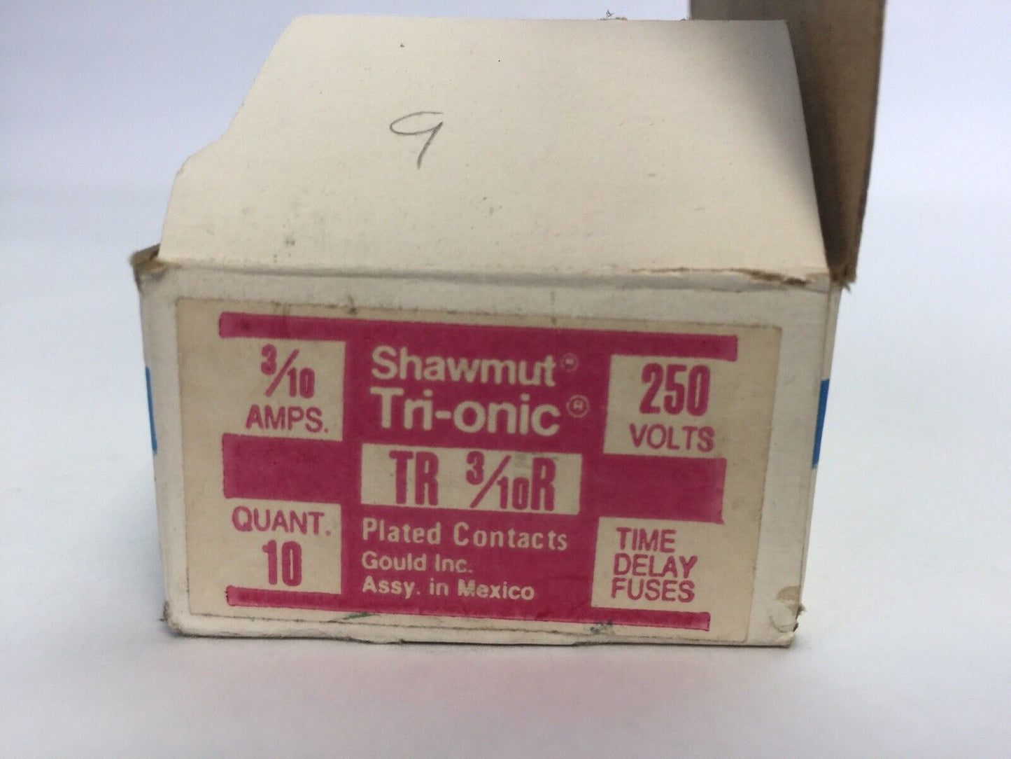 SHAWMUT TRI-ONIC TR3/10R TIME DELAY FUSE 3/10A 250VAC CLASS RK5 (BOX OF 10)