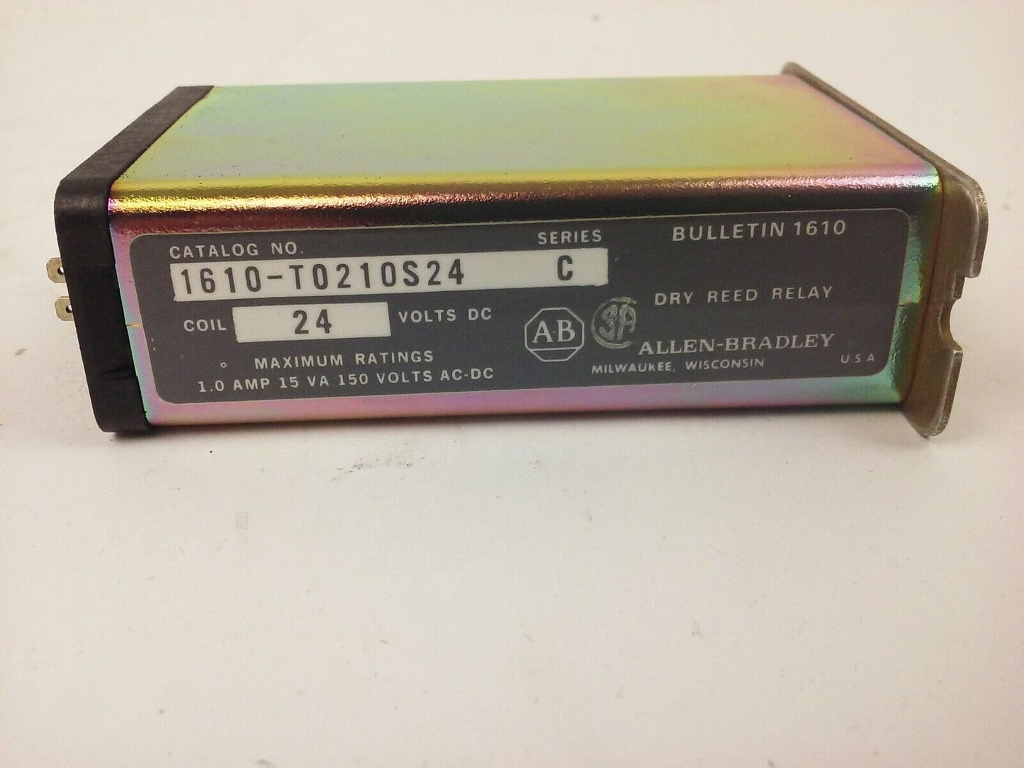 ALLEN BRADLEY, 1610-T0210S24, SER. C,DRY REED RELAY, 24VDC, 1A, 15VA, 150V, NEW