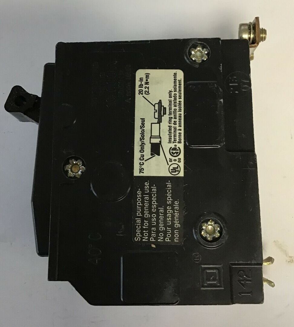 SQUARE D QOB2105237 CIRCUIT BREAKER 10A 120/240VAC 2POLE