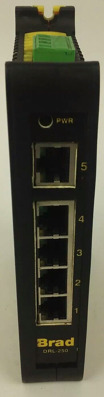 BRAD COMMUNICATIONS ETHERNET SWITCH - P/N DRL250, DRL-250, 24VDC, 2.16 WATTS