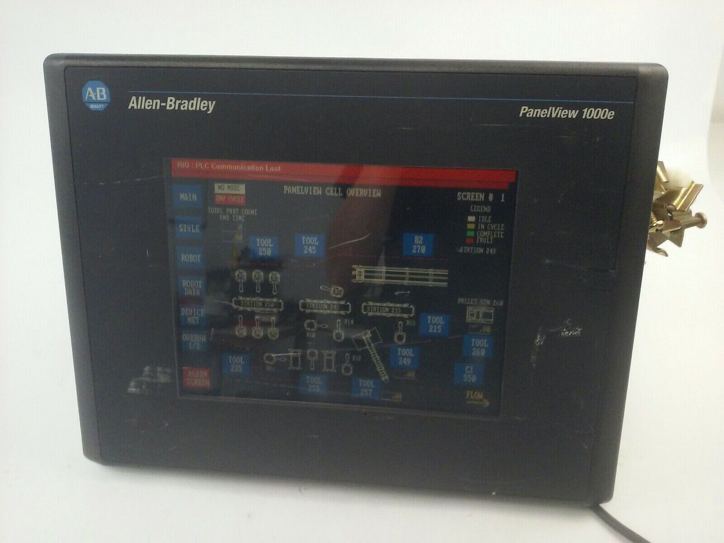 ALLEN BRADLEY 2711E-T10C6 SER. D REV. A PANELVIEW 1000E TERMINAL FRN 5.14