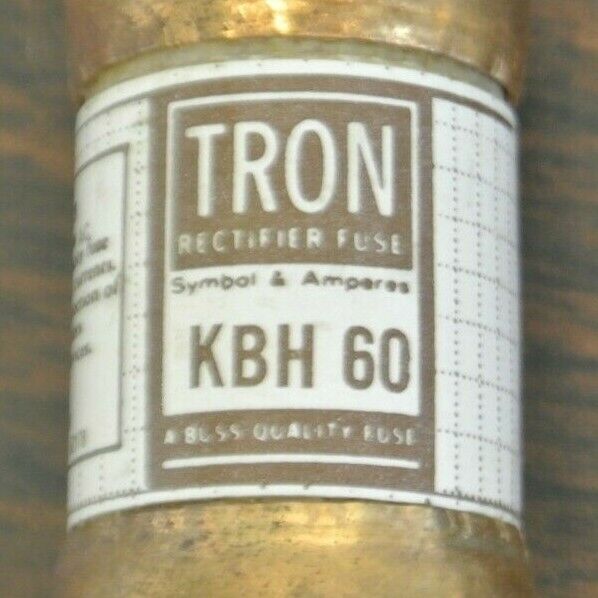 BUSSMANN / TRON KBH60 RECTIFIER FUSE / 500V / 60A / NEW SURPLUS