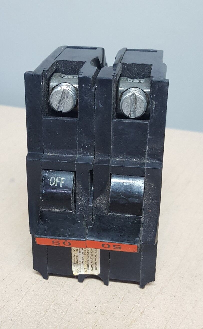 Federal Pacific Electric Co 50 Amp 2 Unit Pole