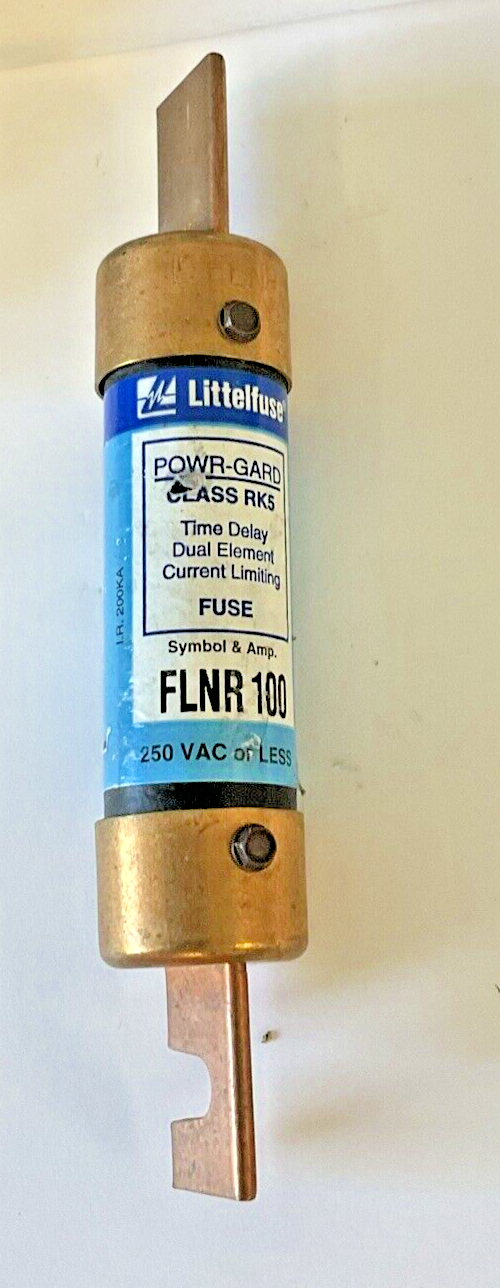 LITTLEFUSE FLNR 100 FUSE 100A 250VAC CLASS RK5 TIME DELAY ***LOTOF7***
