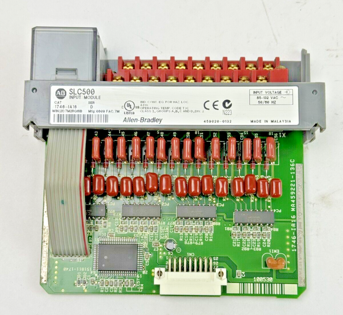 ALLEN-BRADLEY - 1746-IA16 SER. D - SLC 500 INPUT MODULE 85-132 VAC *NO DOOR