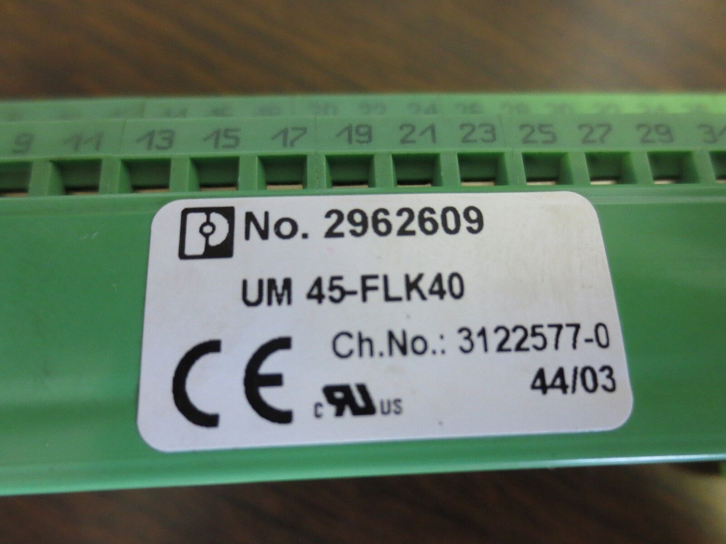 PHOENIX CONTACT 2962609 / UM 45-FLK40TERMINAL BLOCK / INTERFACE MODULE
