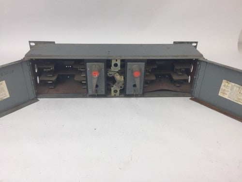 ZINSCO QSFT353B TWIN PANELBOARD FUSIBLE 30AMP 600VAC 3 POLE 7 1/8 HP9