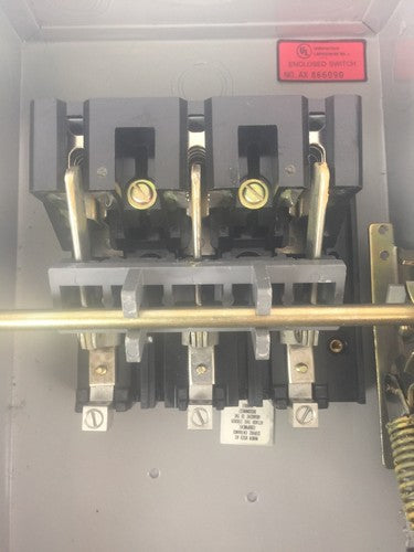 CHALLENGER HD361NFC HD SAFETY SWITCH 600V 30AMP 20HP 3 POLE NON FUSIBLE TYPE 17