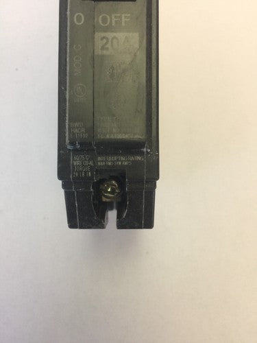 GE THQB1120 CIRCUIT BREAKER 20A 120/240VAC 1 POLE6