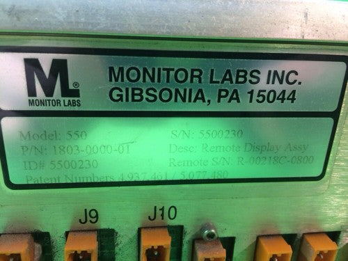 TELEDYNE INSTRUMENTS ENHANCED REMOTE PANEL MODEL 550 1803-0000-013